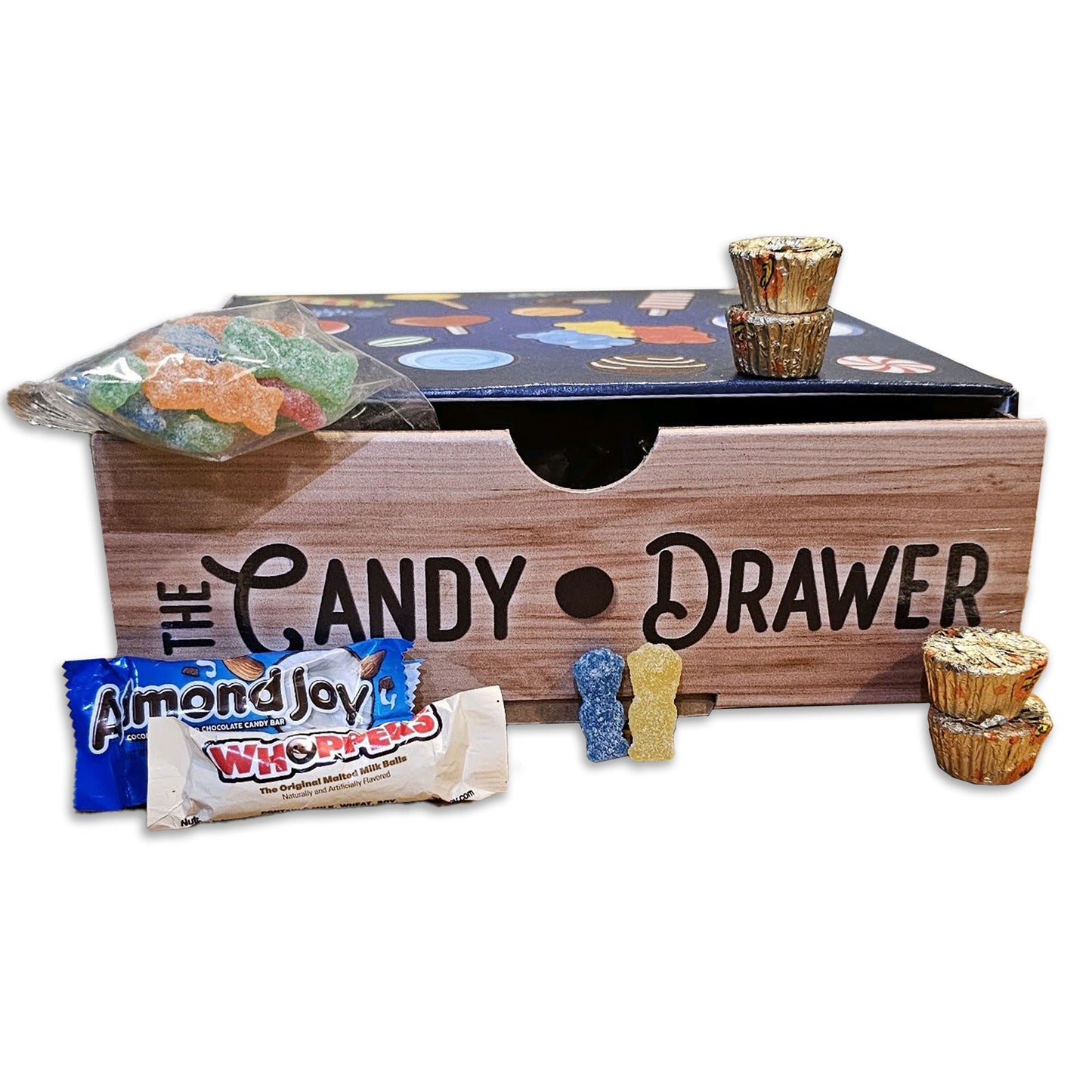 The Candy Drawer Gift Box - Fun care package - 3 lbs of Delicious Assorted Candies for Sweet Surprises and Gifting